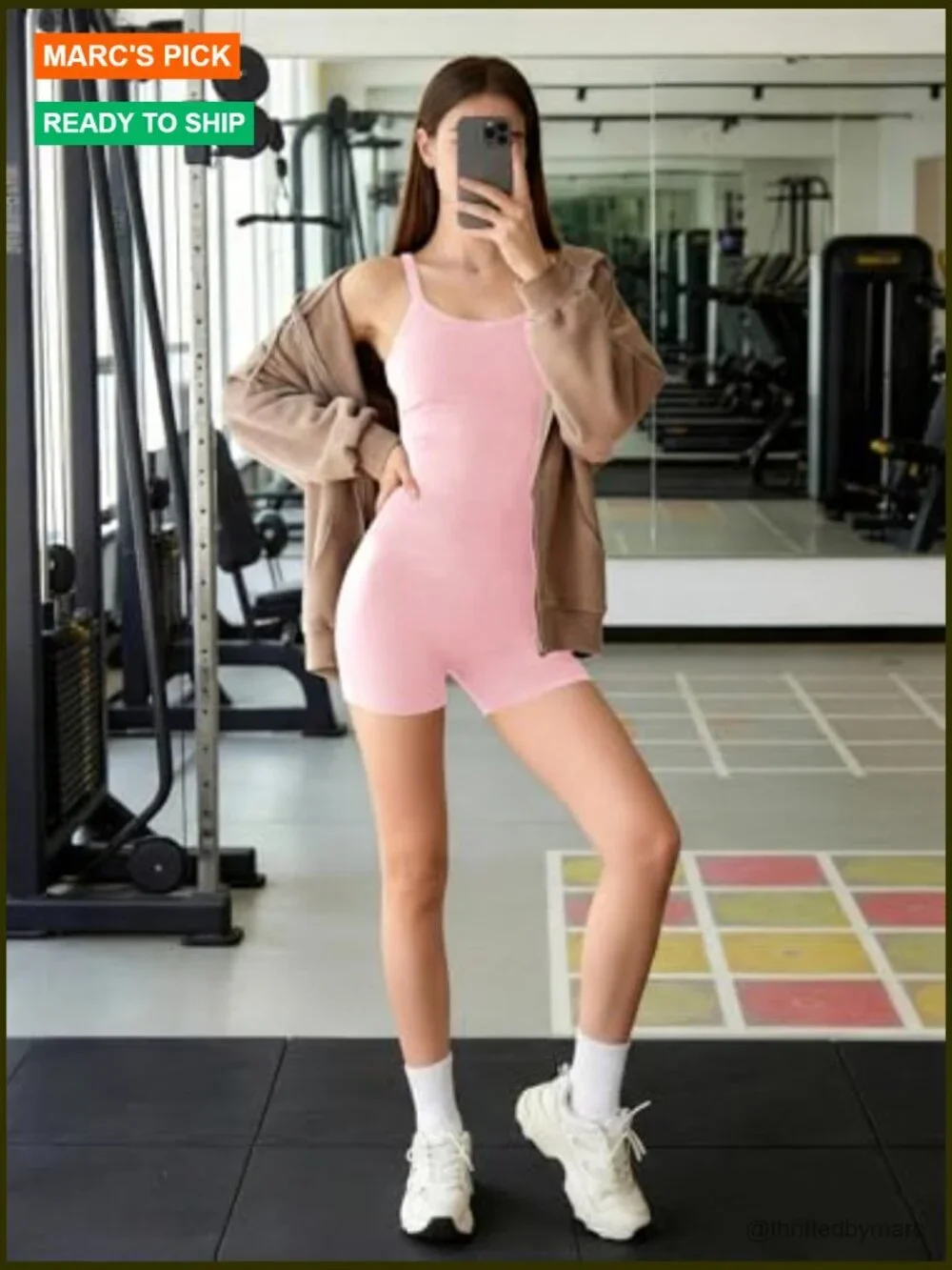 Workout Set with Padded Tank Top and High Waist Shorts for Gym Yoga